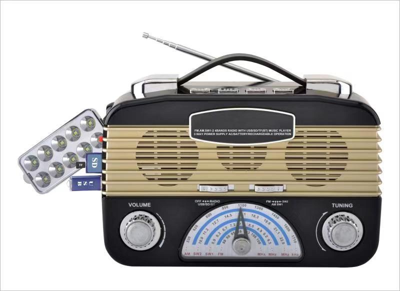 FP-1503BT Usb ve Kart Girişli Şarjlı Pilli Bluettohlu Radyo