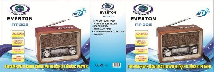 Everton RT-305 Usb ve Kart Girişli Bluetoothlu Radyo