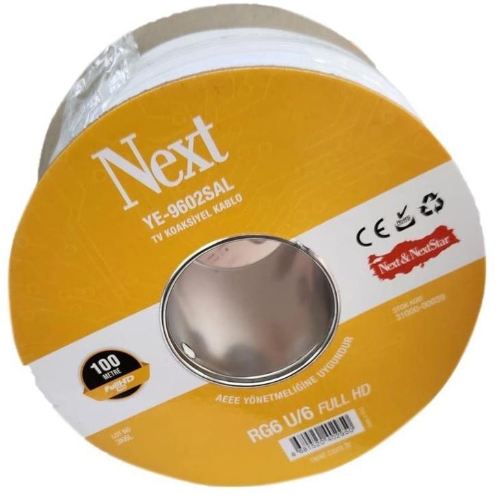 Next YE-9602SAL 100 Metre RG6-U6 96 Tel Uydu Anten Kablosu