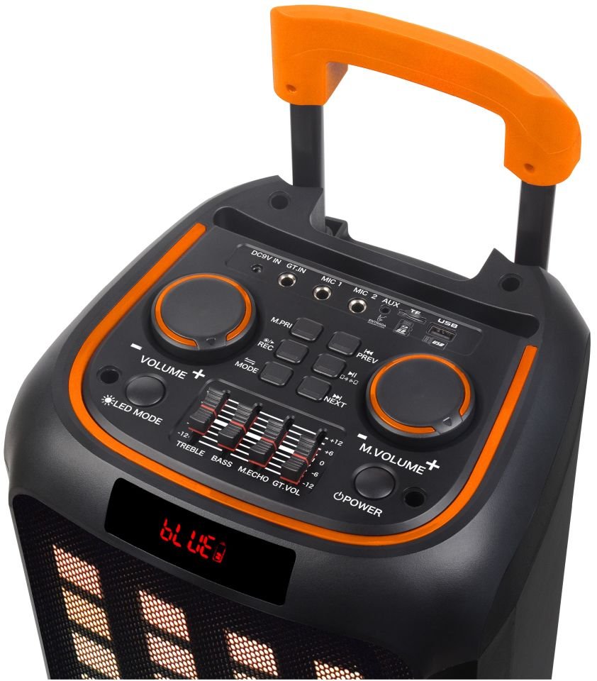 RXY-NDR-1098 40 Watt (8 INCH ) Kablosuz Mikrofonlu Kumandalı Led Panel FM / BT / USB ve TF Kart Girişli Anfili Hoparlör