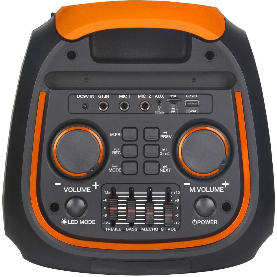 RXY-NDR-1098 40 Watt (8 INCH ) Kablosuz Mikrofonlu Kumandalı Led Panel FM / BT / USB ve TF Kart Girişli Anfili Hoparlör