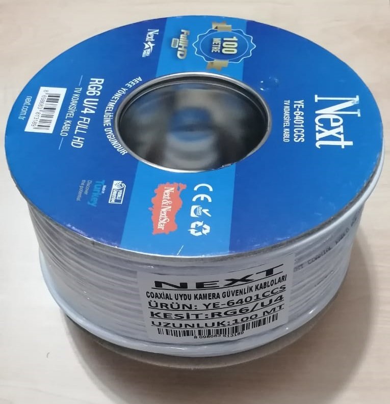 NextStar YE-6401 RG6U4 Anten Kablosu 100 Metre