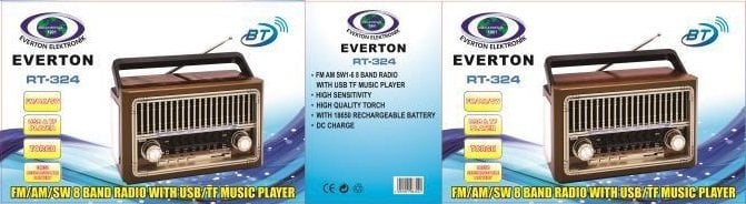 Everton RT-324 Nostalji Görünümlü Radyo