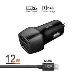 LinkTech C491 Safe Micro USB 12W Araç Şarj Aleti