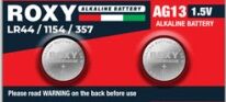 Roxy AG13 LR44 LR1154 357 Alkalin Düğme Pil 1,5 Volt 10`lu Paket