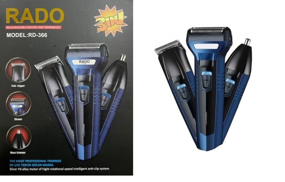 RADO RD-366 Üç Başlıklı Tıraş Makinesi