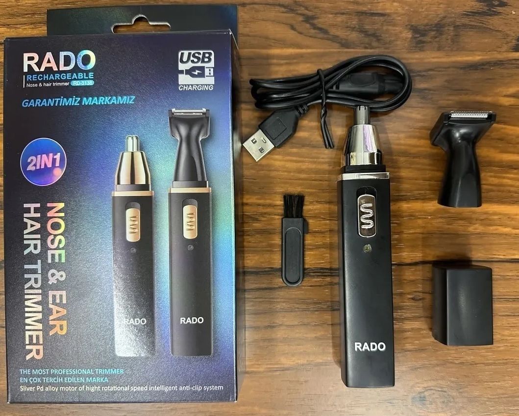 RADO RD-3138 Çift Başlıklı Burun - Kulak Tıraş Makinesi