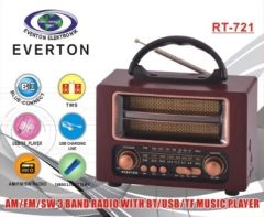 Everton RT-721 Bluetooth Usb/Sd/Aux/Fm Nostalji Radyo